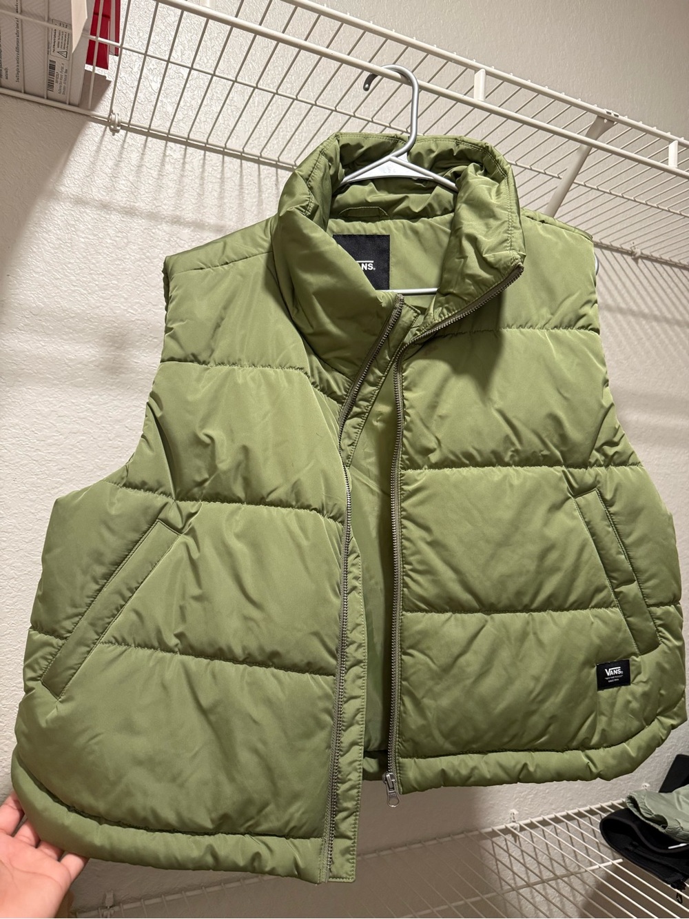 Vans Olive Quilted Puffer Vest
